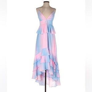 Buddy Love Pastel Pink and Blue Midi Dress